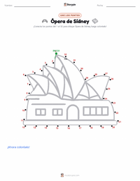 Vista previa de la hoja de trabajo imprimible de Ópera de Sídney