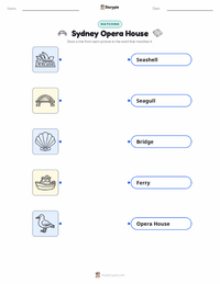 Sydney Opera House printable worksheet for kids