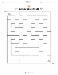 Sydney Opera House printable worksheet preview