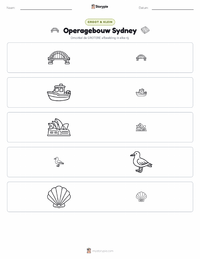 Sydney Opera House afdrukbare werkblad voorbeeld