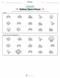 Sydney Opera House printable worksheet preview