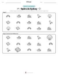 Aperçu de la feuille de travail imprimable Opéra de Sydney
