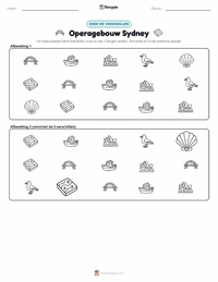 Sydney Opera House afdrukbare werkblad voorbeeld
