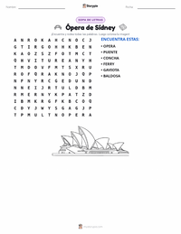 Vista previa de la hoja de trabajo imprimible de Ópera de Sídney