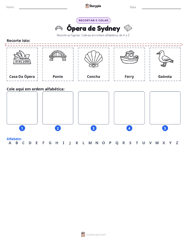 Recortar & Colar Alfabeto