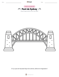 Aperçu de la feuille de travail imprimable Pont de Sydney
