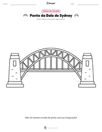 Prévia da folha de atividades imprimível Ponte da Baía de Sydney