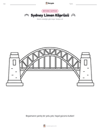 Sydney Liman Köprüsü yazdırılabilir çalışma sayfası önizlemesi