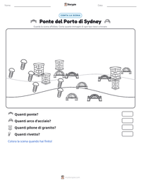 Anteprima della scheda stampabile di Ponte del Porto di Sydney