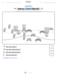 Sydney Liman Köprüsü yazdırılabilir çalışma sayfası önizlemesi