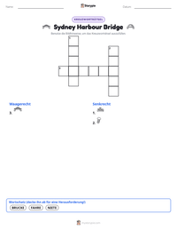 Sydney Harbour Bridge druckbare Arbeitsblatt Vorschau