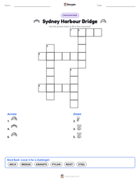 Sydney Harbour Bridge printable worksheet preview