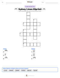 Sydney Liman Köprüsü yazdırılabilir çalışma sayfası önizlemesi