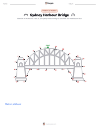 Sydney Harbour Bridge druckbare Arbeitsblatt Vorschau