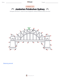 Prabaca lembar kerja cetak Jembatan Pelabuhan Sydney
