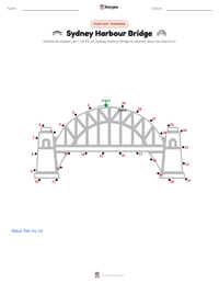 Sydney Harbour Bridge afdrukbare werkblad voorbeeld