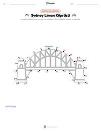 Sydney Liman Köprüsü yazdırılabilir çalışma sayfası önizlemesi