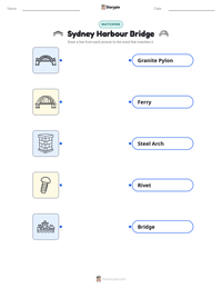 Sydney Harbour Bridge printable worksheet preview