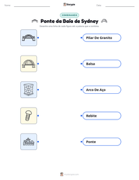 Prévia da folha de atividades imprimível Ponte da Baía de Sydney