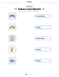Sydney Liman Köprüsü yazdırılabilir çalışma sayfası önizlemesi