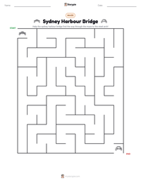 Sydney Harbour Bridge printable worksheet preview