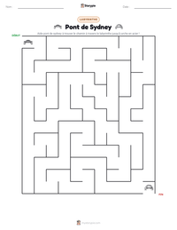 Aperçu de la feuille de travail imprimable Pont de Sydney