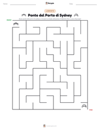 Anteprima della scheda stampabile di Ponte del Porto di Sydney