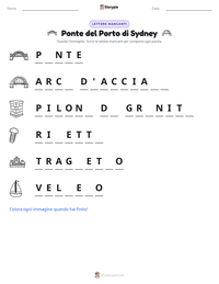 Anteprima della scheda stampabile di Ponte del Porto di Sydney