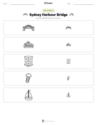 Sydney Harbour Bridge printable worksheet preview