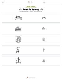 Aperçu de la feuille de travail imprimable Pont de Sydney