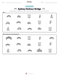 Sydney Harbour Bridge druckbare Arbeitsblatt Vorschau