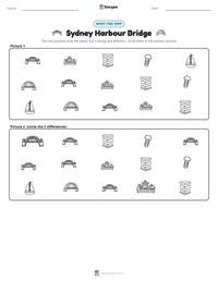 Sydney Harbour Bridge printable worksheet preview