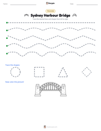 Sydney Harbour Bridge printable worksheet preview