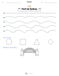 Aperçu de la feuille de travail imprimable Pont de Sydney