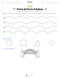 Anteprima della scheda stampabile di Ponte del Porto di Sydney