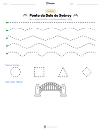 Prévia da folha de atividades imprimível Ponte da Baía de Sydney