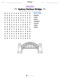 Sydney Harbour Bridge printable worksheet preview