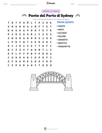 Anteprima della scheda stampabile di Ponte del Porto di Sydney