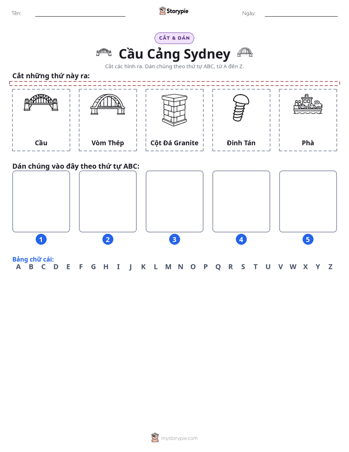 Cắt & Dán Chữ Cái