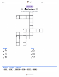 Confucius printable worksheet preview