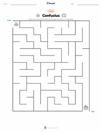 Confucius printable worksheet preview