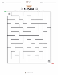 Confucius afdrukbare werkblad voorbeeld