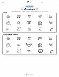 Confucius printable worksheet preview