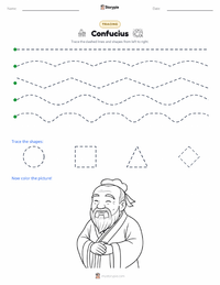 Confucius printable worksheet preview