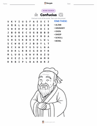 Confucius printable worksheet preview
