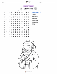Aperçu de la feuille de travail imprimable Confucius