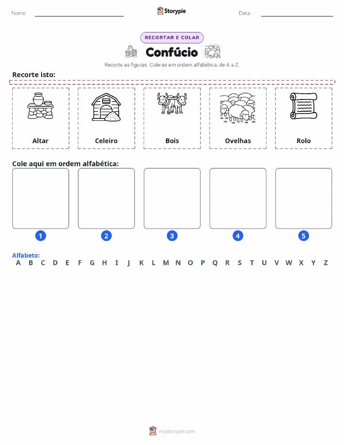 Recortar & Colar Alfabeto