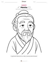 Mencius druckbare Arbeitsblatt Vorschau