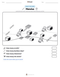 Mencius printable worksheet preview