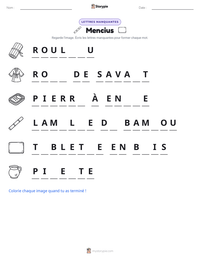 Aperçu de la feuille de travail imprimable Mencius